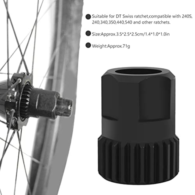 자전거 허브 도구, 자전거 카세트 잠금 장치 도구, 허브 잠금 링 너트 제거 수리 도구 350 240 440 540 래칫 자전거 (검은색), 자전거 허브 도구, 자전거 카세트 잠금 도구, 허브 자전거 허브 너무
