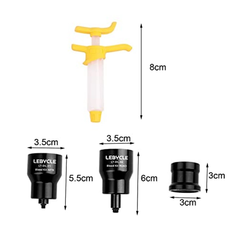 UGPLM 브레이크 블리드 세트, 유압 자전거 오일링 충전 기계 블리드 도구, 예비 부품 수리를 위한 자전거 오일 교환 도구 사용하기 쉬운 자전거 수정
