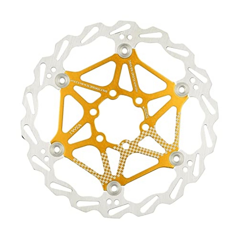 MuYiYi11 범용 자전거 브레이크 로터 향상된 각도 디자인 인장 저항성 좋은 열 방출 자전거 자전거 액세서리 용 플로팅 로터