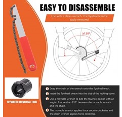 하단 브래킷 리무버, 자전거 크랭크 추출기, 자전거 체인 브레이커, 프리휠 체인 휩 리무버, 스포크 렌치, 허브 카세트 제거 도구, 스패너 렌치를 포함한 Tanstic 8Pcs 자전거 체인 수리 키트