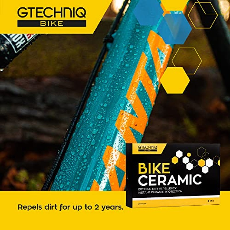 Gtechniq Ultimate Bike Clean & Protect 번들 - 세라믹 자전거 보호 키트 + 자전거 클리너 스프레이 1L - 준비 스프레이, 세라믹 보호 장치, 애플리케이터, 극세사 천, 무독성 자전거 청소 스프레이