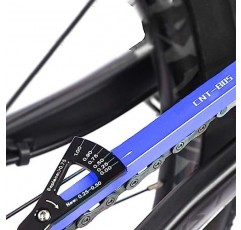 Ezweiji 업그레이드된 자전거 체인 검사기, 마모 표시기, 알루미늄 체인 도구, 대부분의 자전거 체인과 호환 가능(파란색)