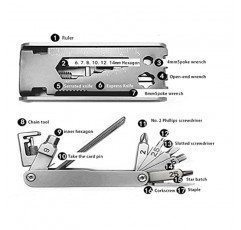 다기능 18Pcs 자전거 다기능 도구 키트 수리 도구 다기능 렌치 홈/야외 자전거 유지 보수 도구에 적합