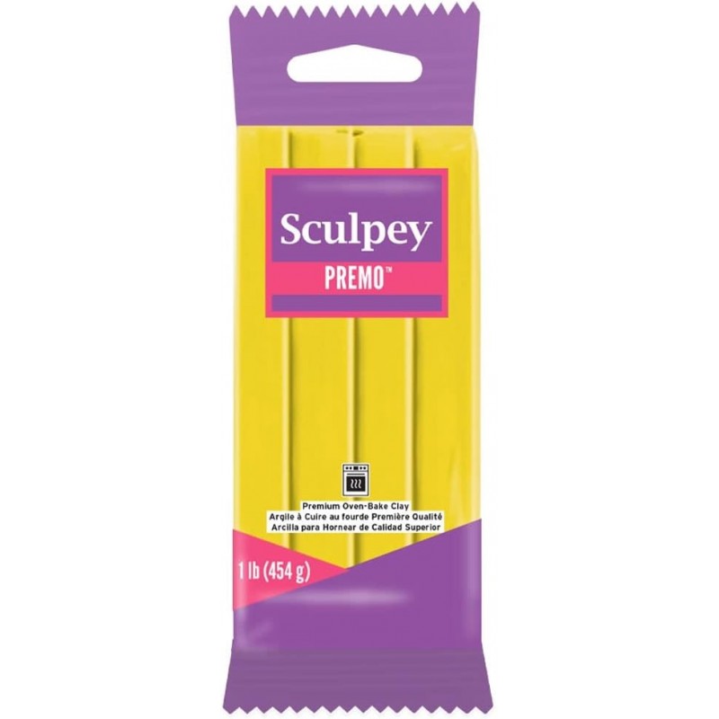 Sculpey PE1 5572 오븐 굽기 점토, 카드뮴 황색 색조 450gr