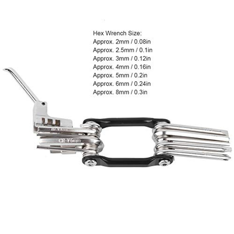 11-in-1 자전거 수리 멀티 도구, T25 휴대용 자전거 수리 도구 키트, 자전거 유지 관리를 위한 미니 스테인레스 스틸 범용 접이식 도구 키트