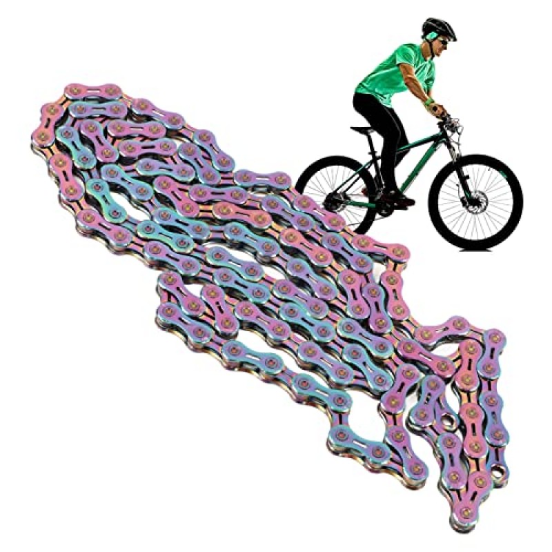 YYQTGG 산악 자전거 체인, 충격 저항 고탄소강 중공 구조 강한 장력 유지를 위한 11단 속도 다채로운 자전거 교체 체인