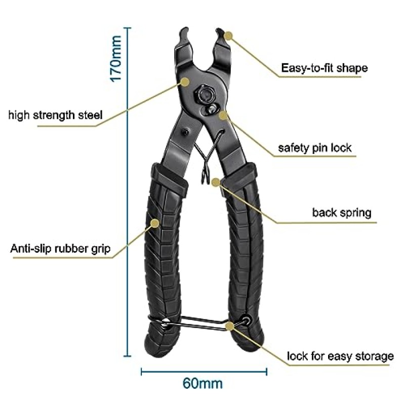 GORIX 자전거 누락 링크 도구 제거 설치 퀵 링크 체인 유지 관리와 호환 가능(GT-CHT972)