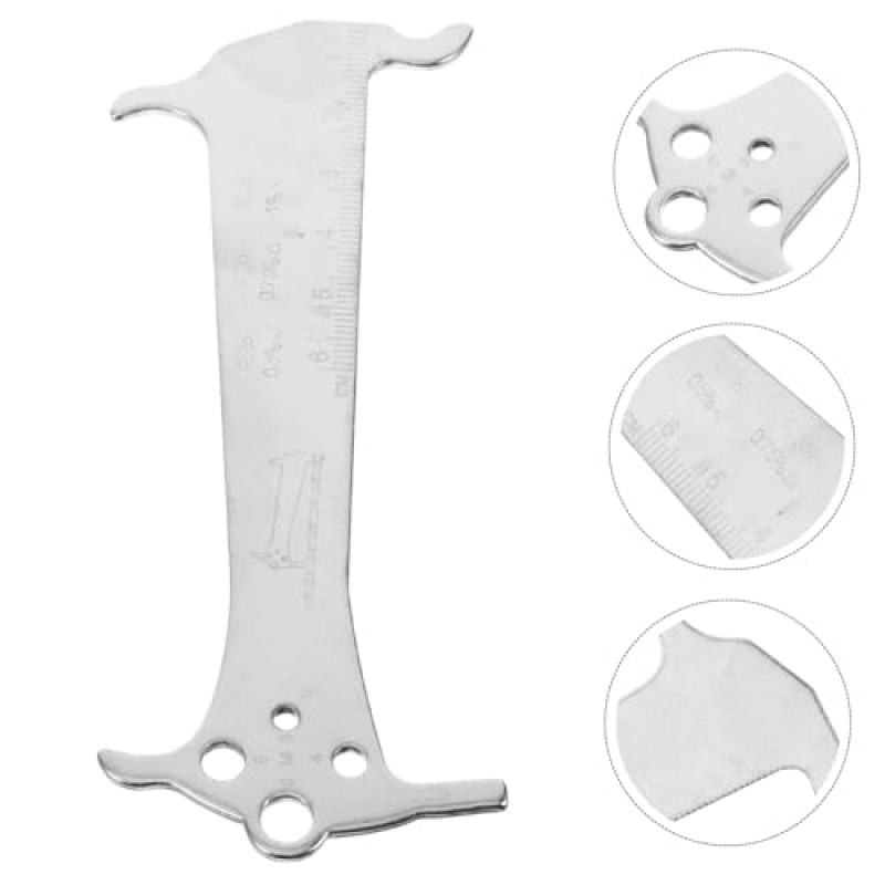 Sosoport 체인 도구 오토바이 체인 도구 자전거 체인 자전거 체인 스트레치 도구 자전거 체인 도구 키트 체인 마모 게이지 휴대용 자전거 도구 자전거 체인 표시기 수리 검사기 휴대용 체인