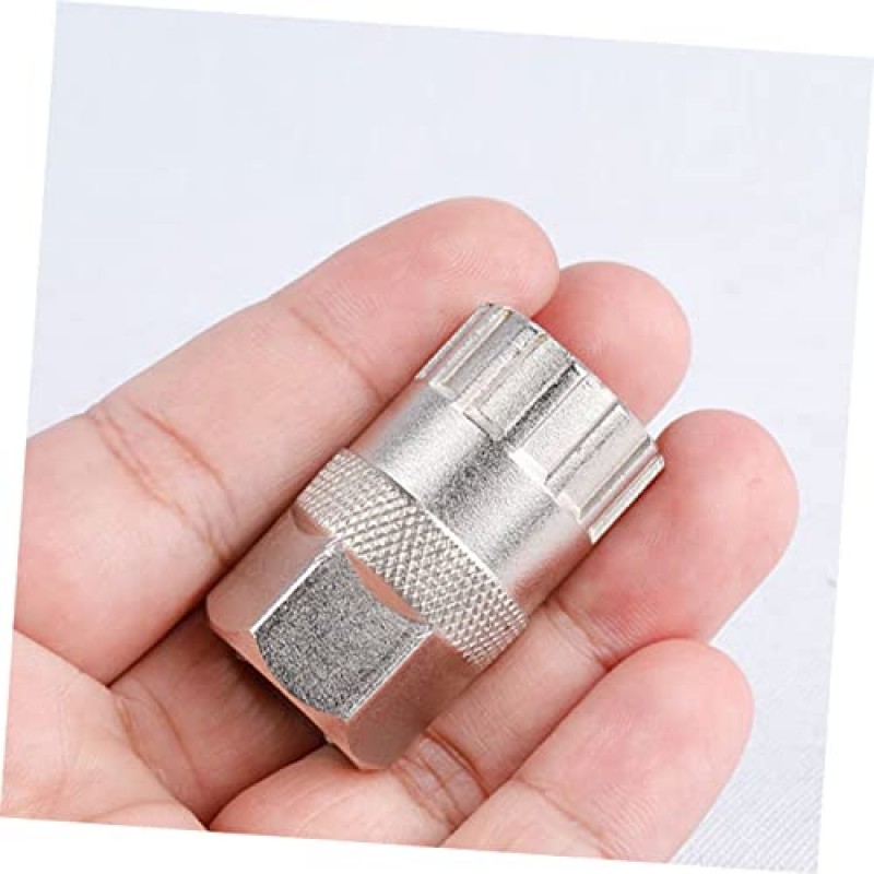 Kisangel 2pcs 리무버 카본 블랙 링 Freewheel 자전거 슬리브 체인 소켓 자전거 타이어 잠금 링 사이클링 도구 잠금 채찍 도구 및 자전거 강철 유지 보수 및 개선 설치