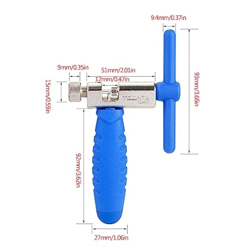 안전하고 쉽게 제거할 수 있는 자전거 체인 제거를 위한 모든 유형의 자전거 체인 후크를 위한 Yuisle 범용 자전거 체인 차단기 스플리터 링크 수리 제거 도구