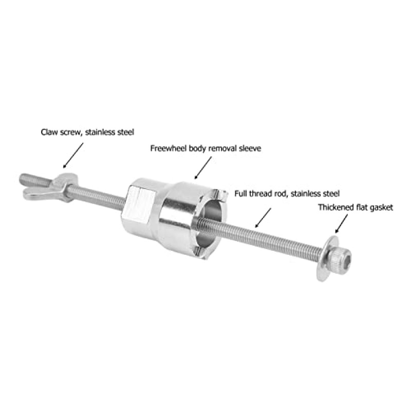 Zlinsiger 전문 스테인레스 스틸 자전거 프리허브 본체 제거 도구, 실용적인 다기능 프리허브 제거 도구, 허브 프리휠 본체 제거 및 유지를 위한 자전거 프리허브 분해 도구