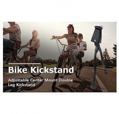 Fuerdich 자전거 풋 스탠드, 알루미늄 합금 자전거 이중 다리 주차 랙 마운트 도로 자전거 용 녹슬지 않는 강력한 자전거 킥 스탠드