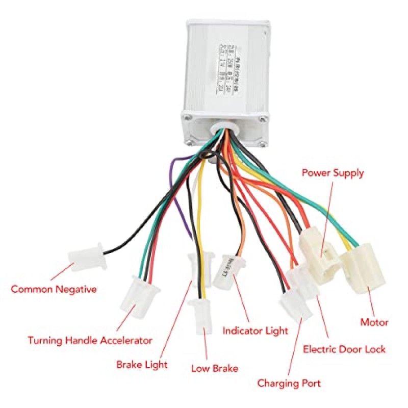 YYQTGG 전기 자전거 모터 컨트롤러, 24V 250W 고무 그립 자전거 모터 컨트롤러 수리를위한 알루미늄 합금 닦았