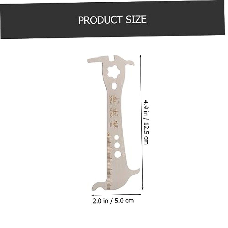 CRILSTYLEO 도구 체인 휴대용 자전거 도구 사이클링 수리 도구 자전거 수리용 토크 렌치 검사 눈금자 자전거 검사 눈금자 금속 눈금자 자전거 액세서리 액세서리 타이어 304 스테인레스 스틸