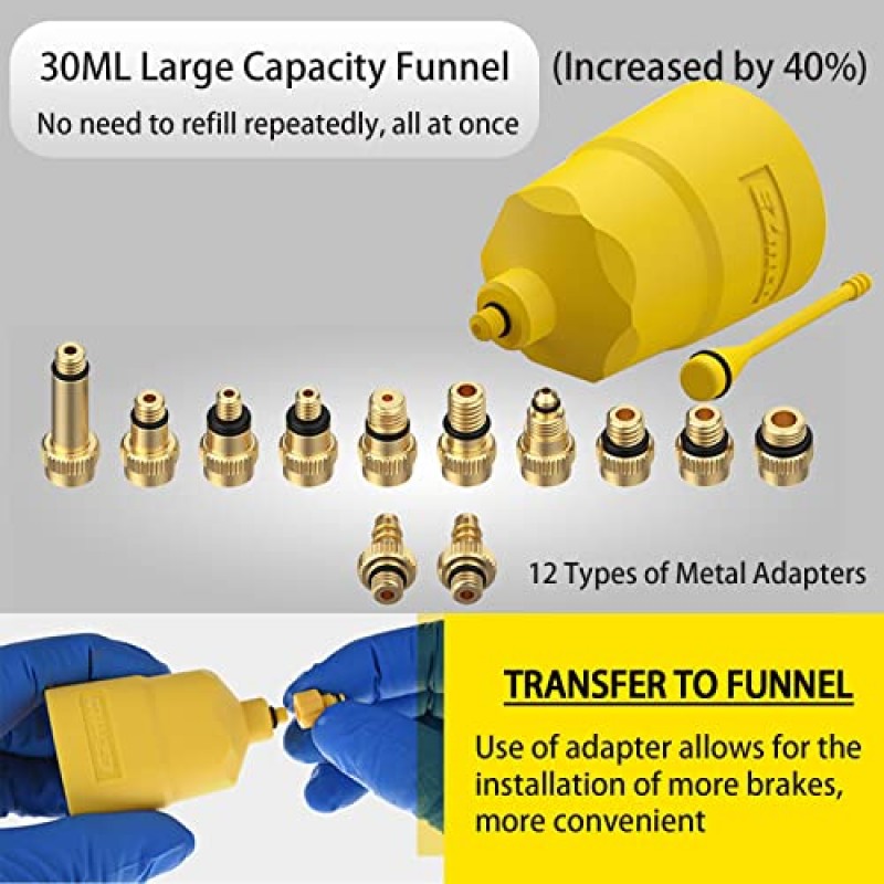 브레이크 블리드 키트, 자전거 블리더 유압 디스크 브레이크 블리드 키트 도구 Shimano 용, MAGURA 용, TEKTRO 용, SRAM 시리즈 자전거 브레이크 수리 도구 용