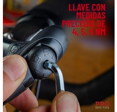 PRO BIKE TOOL 조정 가능한 토크 렌치 세트 - 4, 5, 6 NM - 가정용으로 적합한 고품질 자전거 멀티툴 쇼핑 - 3, 4, 5mm Allen, T25 공구 비트 포함 - 도로 및 산악 자전거용 유지 관리 키트