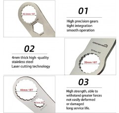 Groord 다기능 바텀 브래킷 렌치, 39 40.5 44mm 외경, 16 노치의 BB 렌치에 적합