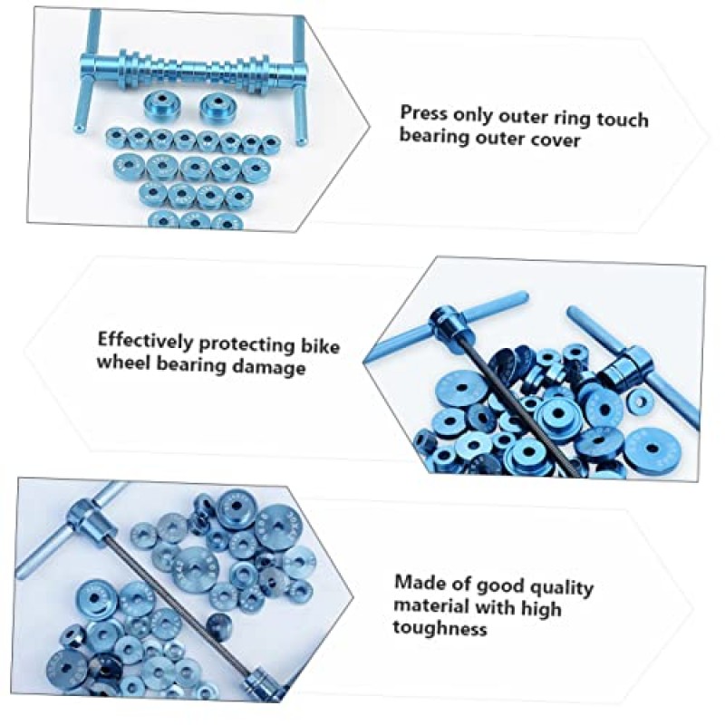 Sosoport 1 PC 베어링 설치 도구 교정기 키트 콘 렌치 조합 렌치 사이클 수리 키트 허브 액슬 사이클링 베어링 프레스 자전거 합금 자전거 베어링 키트용 실용 수리 키트