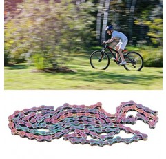 Jeanoko 산악 자전거 체인, 고탄소강 다채로운 자전거 교체 체인 중공 구조 수리를 위한 11 속도 충격 저항