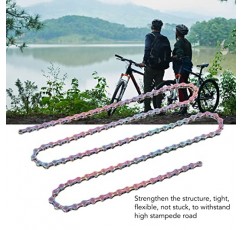 Tgoon 산악 자전거 체인, 충격 저항 다채로운 11 속도 고 강성 중공 구조 자전거 교체 체인 수리를위한 고 탄소강