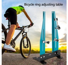 EXREL 스포크 렌치 스탠드, 바나듐 강철 자전거 트루잉 휠, 360° 회전 자전거 바퀴 스탠드, 멀티 조인트 디자인 뒷바퀴 지지대, 자전거 타이어용 조절 가능한 너비 뒷바퀴 안정 장치