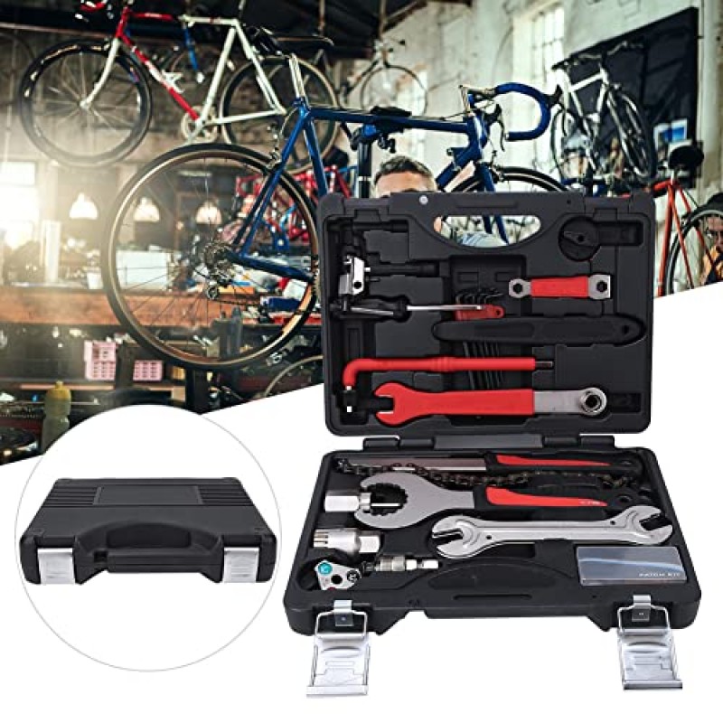 Flbirret 다기능 자전거 수리 도구 키트 - 체인 링 너트 렌치 및 산악 자전거 수리 도구 세트 - DIY 자전거 유지 관리에 적합