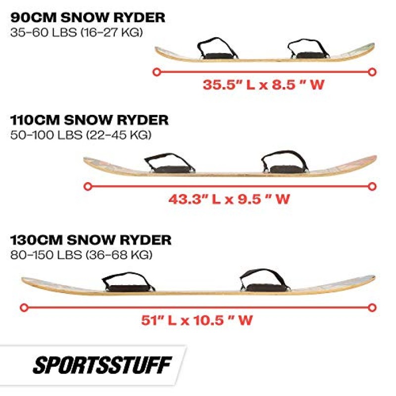 SportsStuff Snow Ryder, 견목 스노우보드, 초보자와 뒷마당 재미에 적합