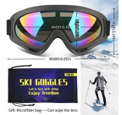 COOLOO 스키 고글, 남성용 여성용 스노우 보드 고글 - 자외선 차단 폼 긁힘 방지 방진