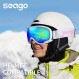 성인 청소년을 위한 Seago OTG 스키 고글, 100% UV400 보호 김서림 방지 헬멧 호환