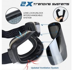 ZHA ZHA X1 OTG 스키 고글, 안개 방지 UV400 교환 가능 REVO 렌즈 남성 여성용 스노우 보드 스노우 고글