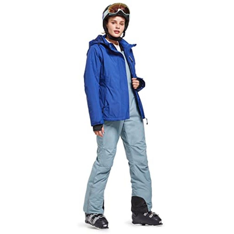 BALEAF 여성용 절연 방수 스키 턱받이 작업복 방풍 스노우보드 바지