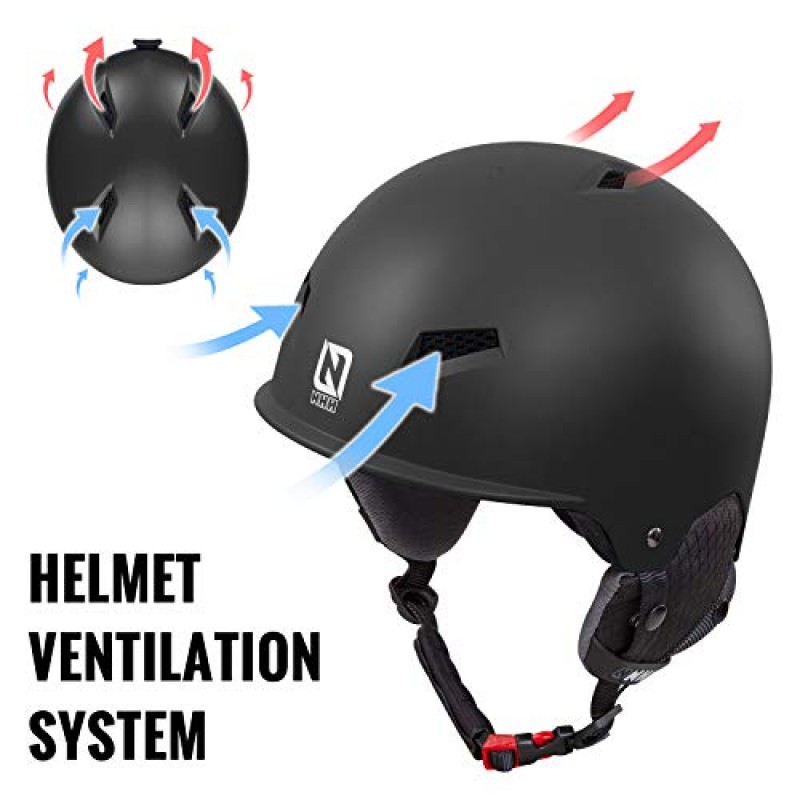 NHH 컨버터블 스키 스노보드 헬멧 - 스케이트보드 및 자전거 헬멧, 겨울 봄 여름 및 가을 어린이 청소년 및 성인 스포츠를 위한 라이너 2세트