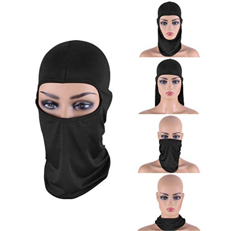 6 Pcs 스키 마스크 풀 페이스 커버 Balaclava 겨울 목 각반 스카프 남성용 UV 보호 야외 사이클링 러닝 후드