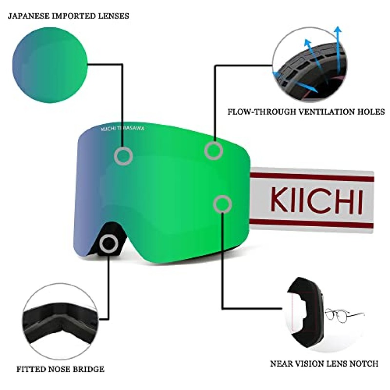 KIICHI TERASAWA 스키 고글 스노우 고글-스노우 모빌 스키 스케이트 보호 고글 소년 소녀 남성 여성-일본 R&D