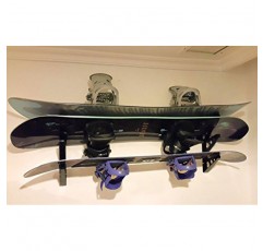 StoreYourBoard 스노우보드 다중 벽 랙, 가정용 보관 및 정리 수평 마운트, 보드 3개 고정