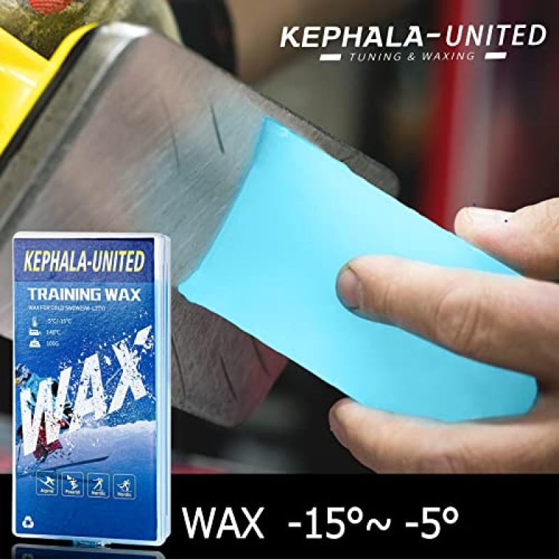 KEPHALA 스노우보드 왁스 도구 스노우보드 튜닝 스키 왁싱 키트(왁스 및 브러쉬 키트 포함) -스키 왁싱 브러쉬 스키 및 스노보드 튜닝 키트, 말 털 브러쉬, 나일론 브러쉬, 황동 와이어 브러쉬 여행 세트