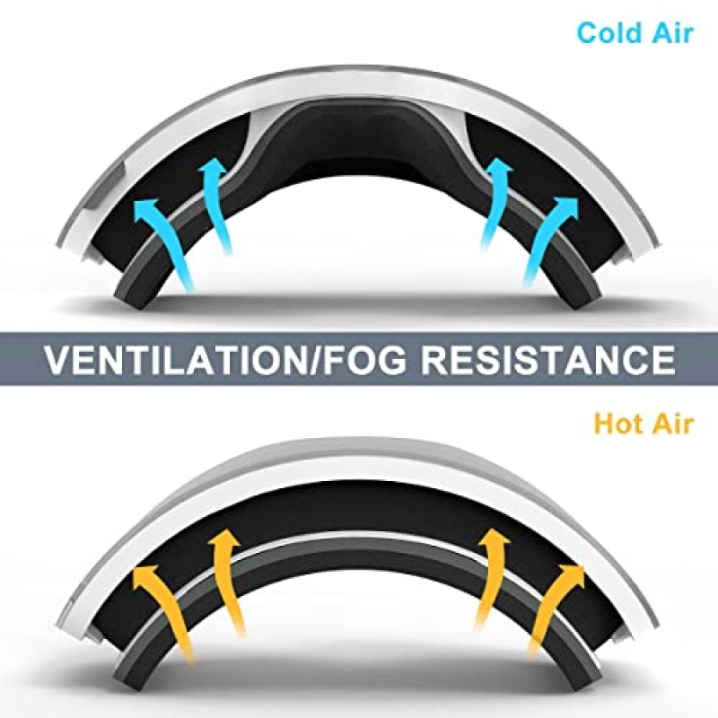 findway 스키 고글 스노우보드 남성용 여성용, OTG 스노우 고글, 안경 스키 고글 안개 방지 100% 자외선 차단