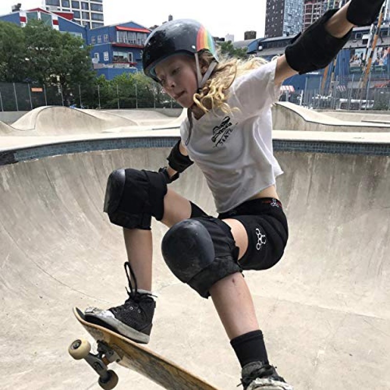 트리플 에이트 남녀공용 성인 범세이버 스케이트보드 반바지, 블랙, 특대형 미국