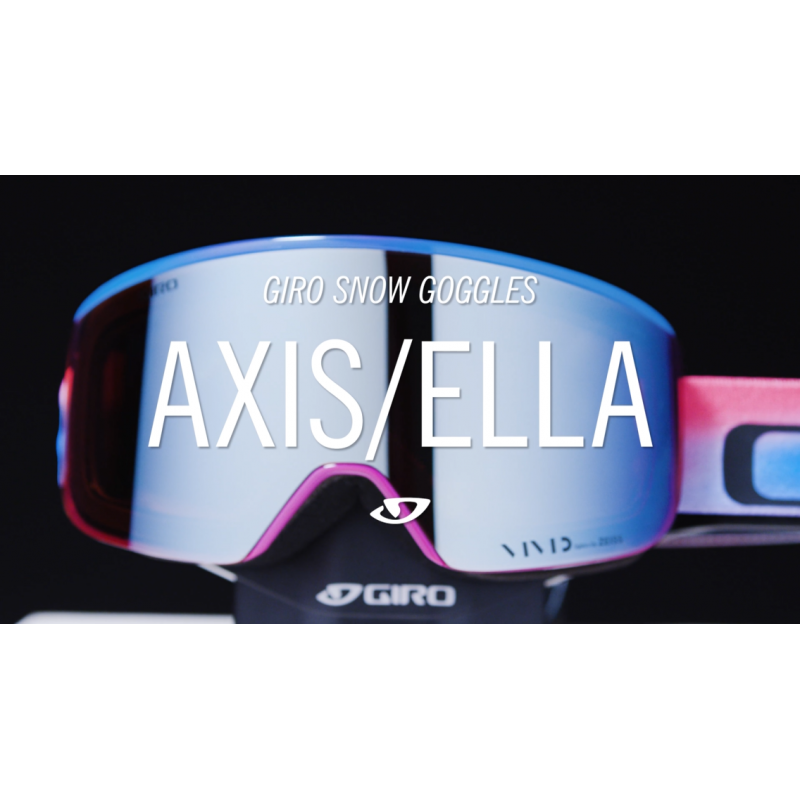 Giro Axis 스키 고글 - 남성용 스노보드 고글 - 선명한 에메랄드/선명한 적외선 렌즈가 있는 회색 워드마크 스트랩