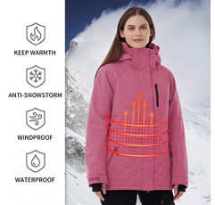 CNTRITON 여성용 스노우보드 스키 재킷 절연 겨울 스노우 코트 스노우보드 스키용 따뜻한 방수 파카