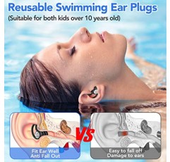 수영 귀마개 방수 귀마개 - 성인 어린이를 위한 3쌍 실리콘 수영 귀마개, 샤워, 목욕, 서핑을 위한 수상 스포츠 귀마개 - 귀에 물이 들어가지 않도록 유지합니다.