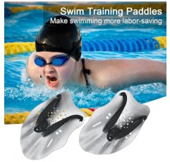 컨투어 수영 패들 핸드, 조절 가능한 스트랩이 있는 수영 훈련 핸드 패들, 여성 및 남성용 수영 핸드 패들