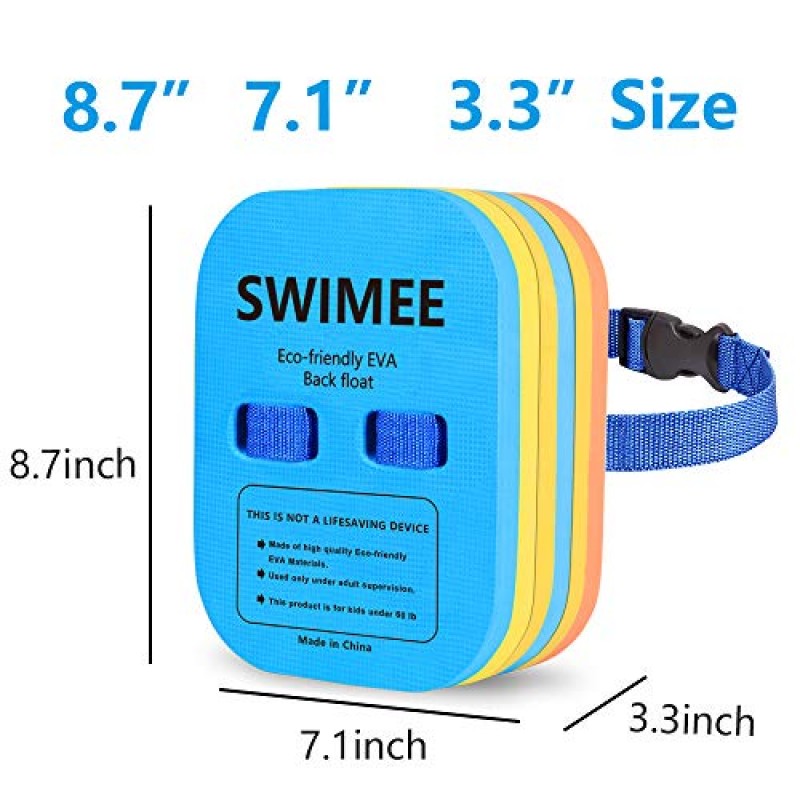 백 플로트 조정 가능한 3개 레이어가 있는 안전 수영 버블 수영 벨트 어린이를 위한 방수 플로트 장치 수영 플로트 수영 초보자를 위한 보안 클립 버클 수영 플로티 스포츠 풀 레슨