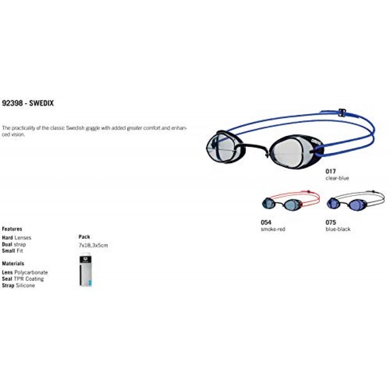 arena Swedix 스웨덴 수영 고글 남성용 및 여성용