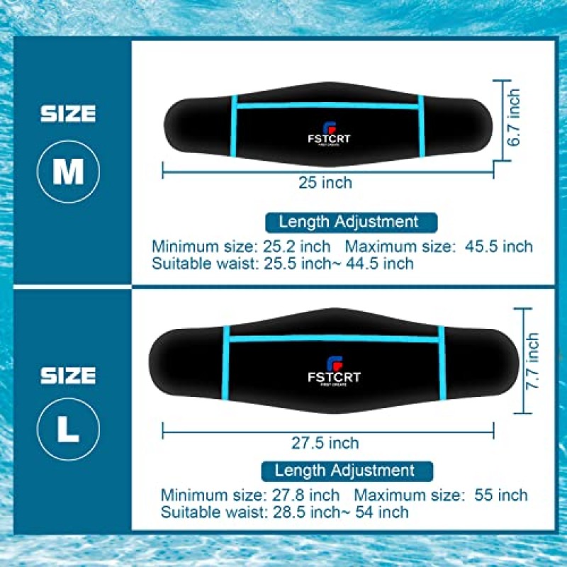 Fstcrt 수영 벨트, 부양 벨트, 수영장 운동 세트용 물 무게, 수중 운동용 수영장 무게, 성인 및 어린이용 수영장 운동 장비, 수중 에어로빅 장비, 아쿠아 조깅