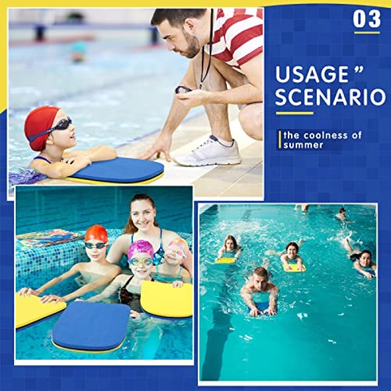 Geosar 3 Pcs 그립 핸들이있는 수영 킥보드 훈련 킥보드 수영 학습 도구 성인을위한 수영장 훈련 보조 플로트 어린이 어린이 초보자 고급 수영 선수