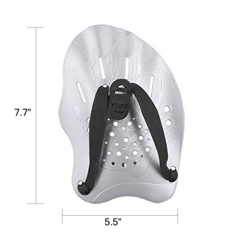 GASHER 윤곽 수영 핸드 패들 조정 가능한 스트랩이 있는 수영 훈련 패들 수영 핀