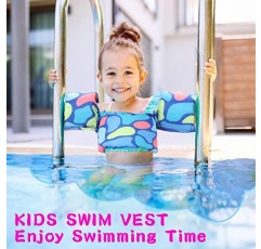 슬리브가있는 유아 수영 조끼 만화 조절 가능한 스트랩 수영 자켓 풀 플로트 어린이 20-50 파운드 소년 소녀 어린이
