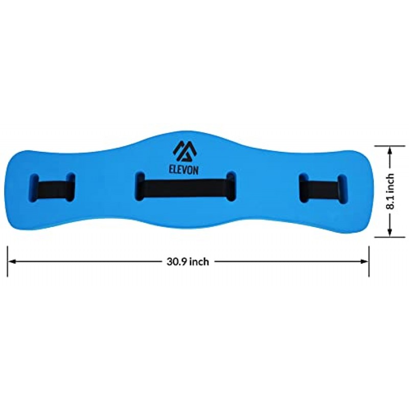 물 덤벨 웨이트, 플로팅 벨트 및 당김 부표 다리 플로트를 포함한 Elevon 완전한 수영 훈련 세트, 블루