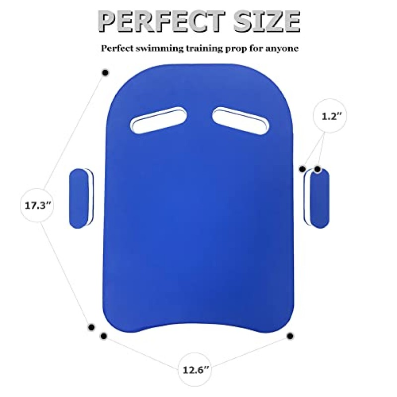 Roveinsia 킥보드 수영, 성인과 어린이를 위한 수영 훈련 보조 킥보드, 통합 구멍 손잡이가 있는 U 디자인 풀 플로트, EVA 폼